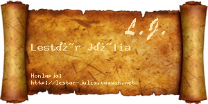 Lestár Júlia névjegykártya