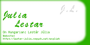 julia lestar business card