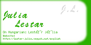 julia lestar business card